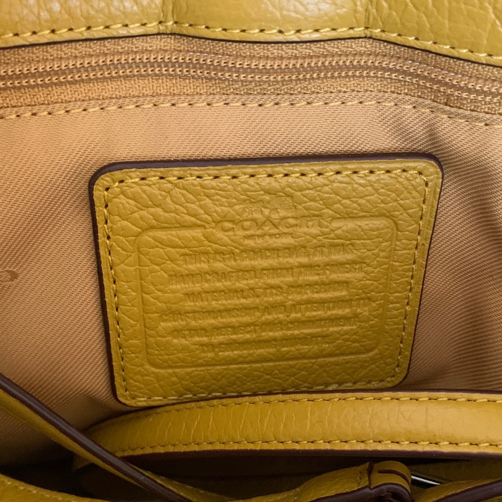 NWT Coach Leather Mercer 30 Mustard Leather Satchel. - Picture 5 of 12